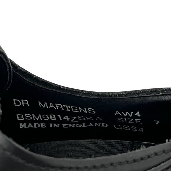 Dr. Martens VTG Leather Chunky heel Shoes Y2K Black Sz 7 retro eclectic grandpa - Picture 6 of 12